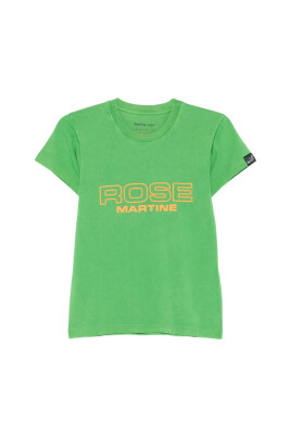 t-shirt-vert-a-imprime-graphique-et-col-rond