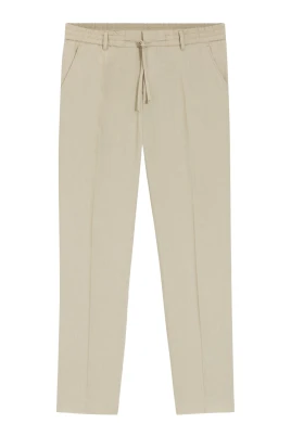 Tapered-fit byxor i linneblandning