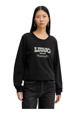 Sweatshirt med logotyptryck