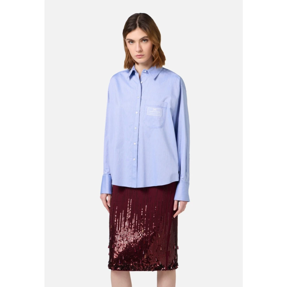 Elisabetta Franchi Blauwe Blouses Ca07746e2 Blue Dames