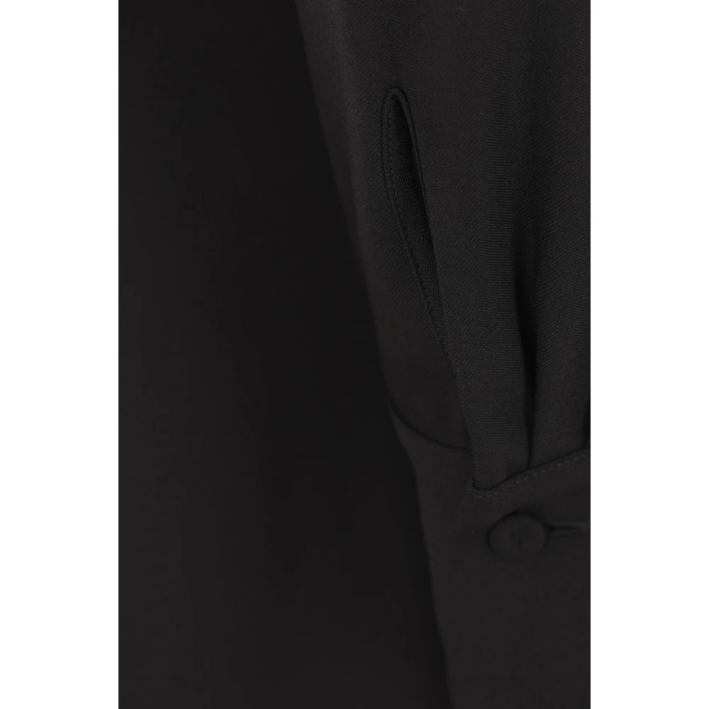 Crida Milano Zwarte Wikkel Midi Jurk Black Dames