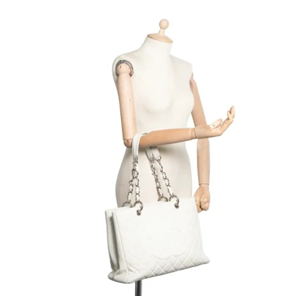 Chanel Vintage Pre-owned Leather handbags White Dames
