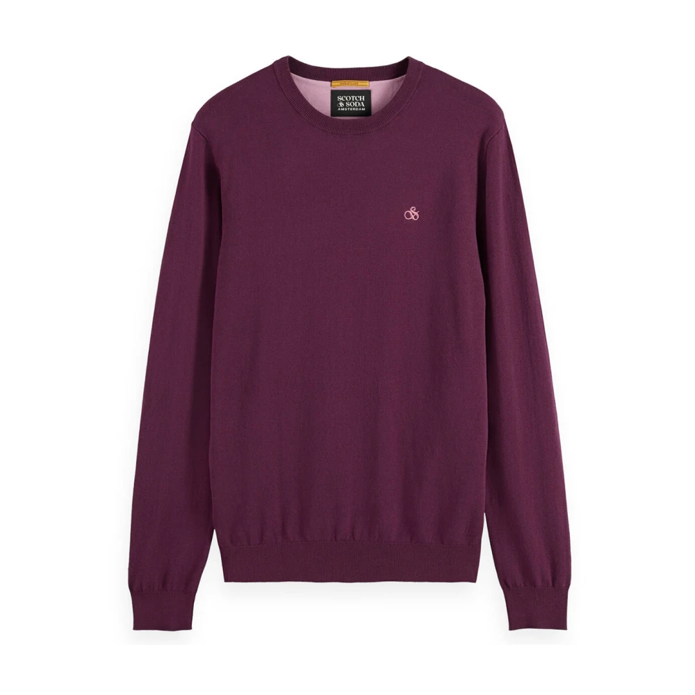 Scotch & Soda Essentiële Viscose Sweater Pullover Pink Heren