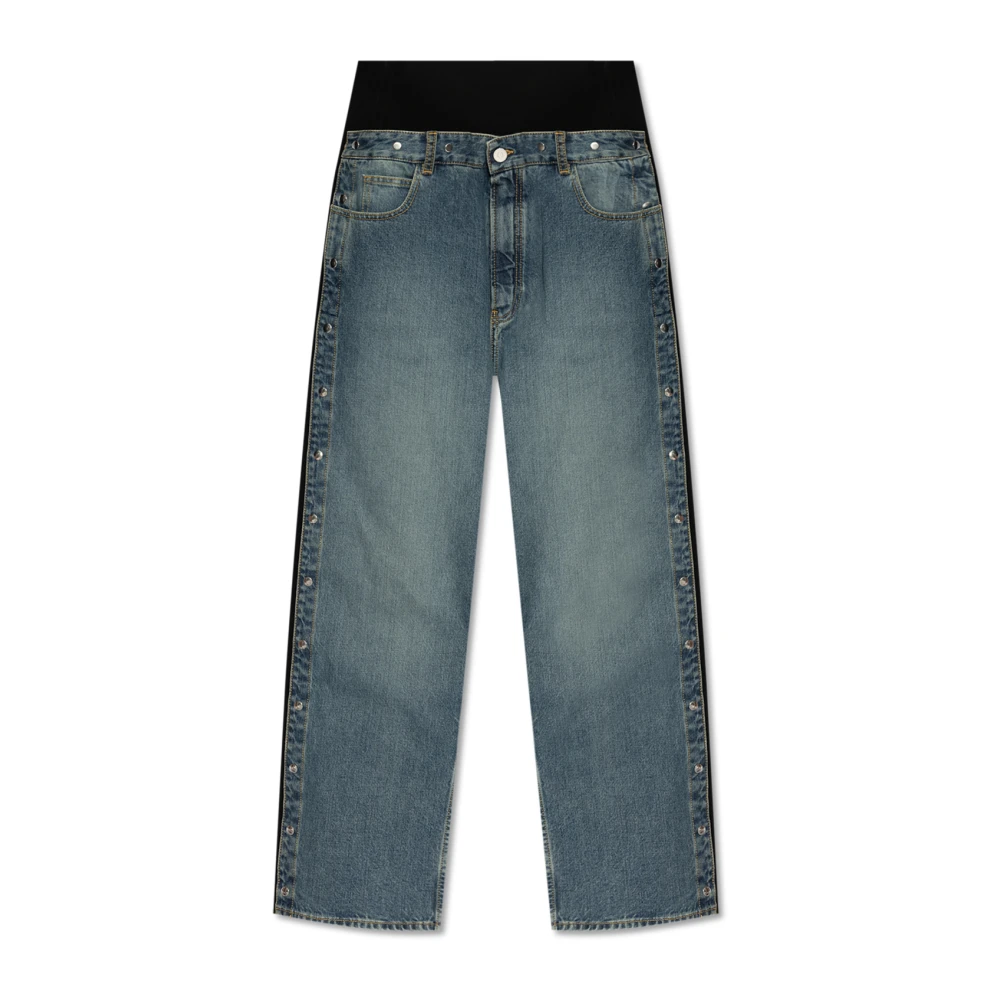 Alaïa Jeans met afneembare zijstrepen Blue Dames