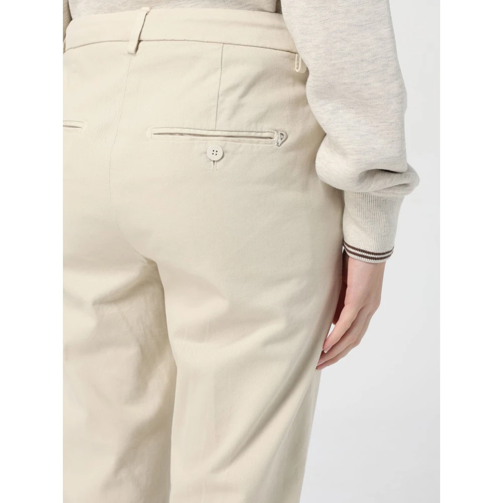 Dondup Stretch Gabardine Broek Beige Dames