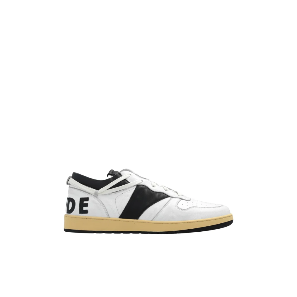 Rhude Vintage Leren Sneakers met Veters Heren Schoenen Wit