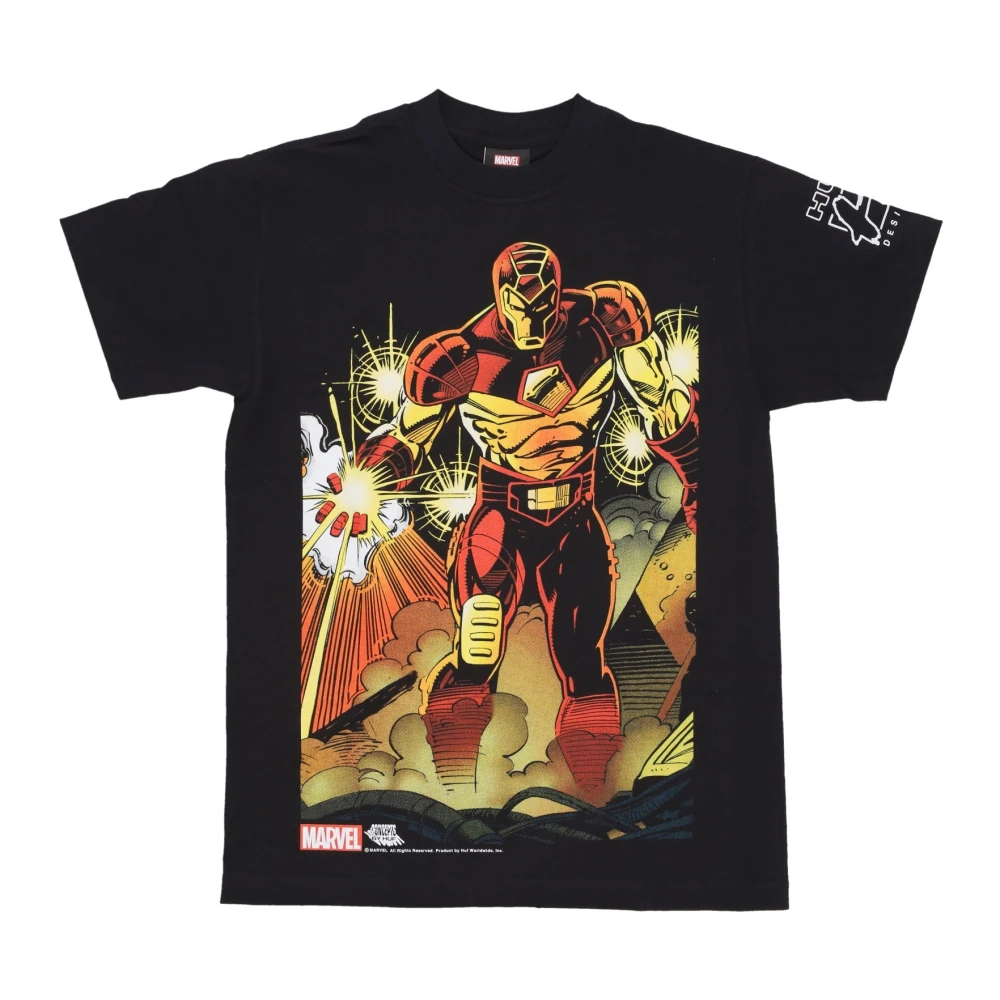 HUF Iron Man Tee Korte Mouw T-shirt Black Heren