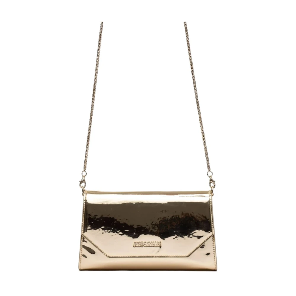 Just Cavalli Schoudertas met Spiegeleffect Yellow Dames