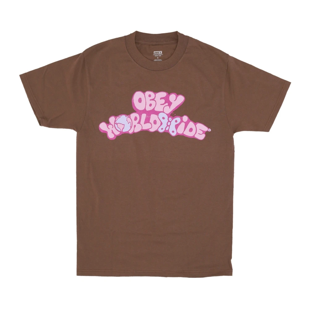 Obey Butterfly Classic Tee Korte Mouw T-shirt Brown Heren