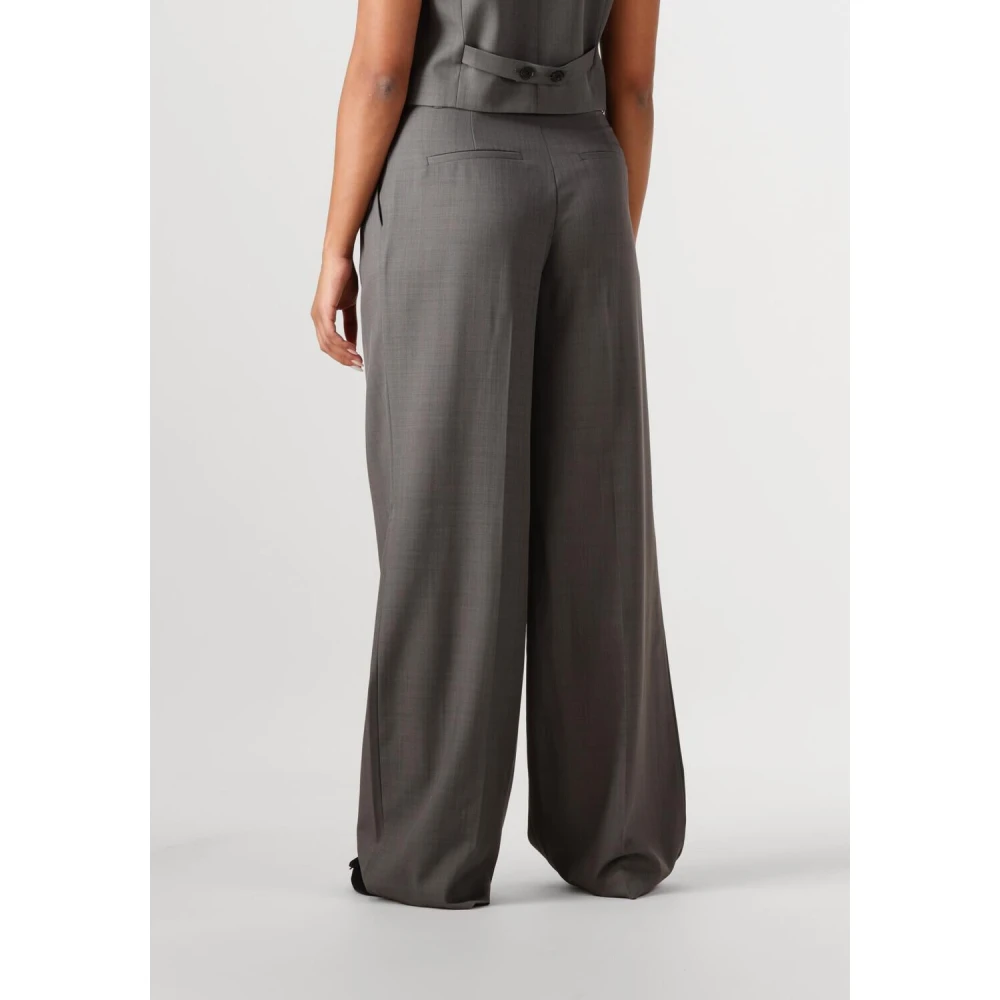 Co'Couture Flatterende Plooi Broek voor Vrouwen Gray Dames