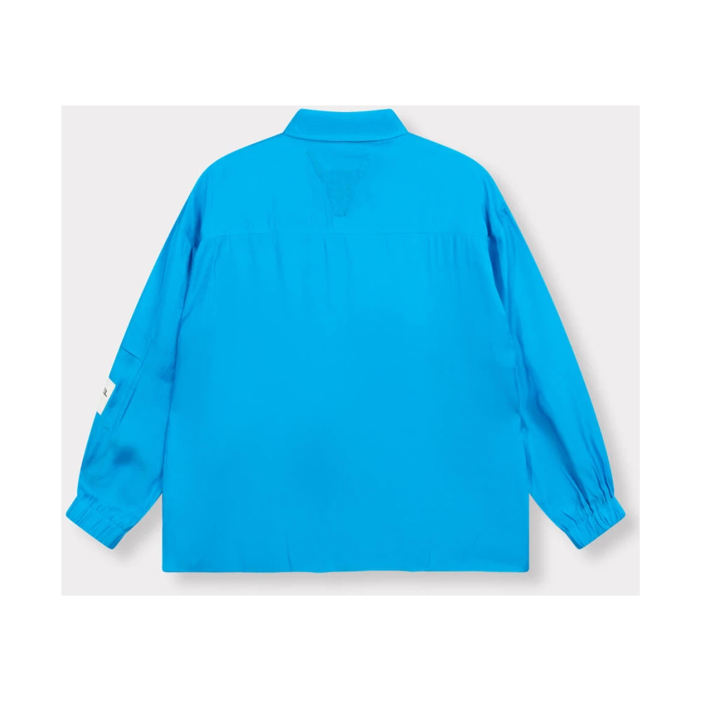 Alix The Label Glanzende satijnen blouse voor dames Blue Dames