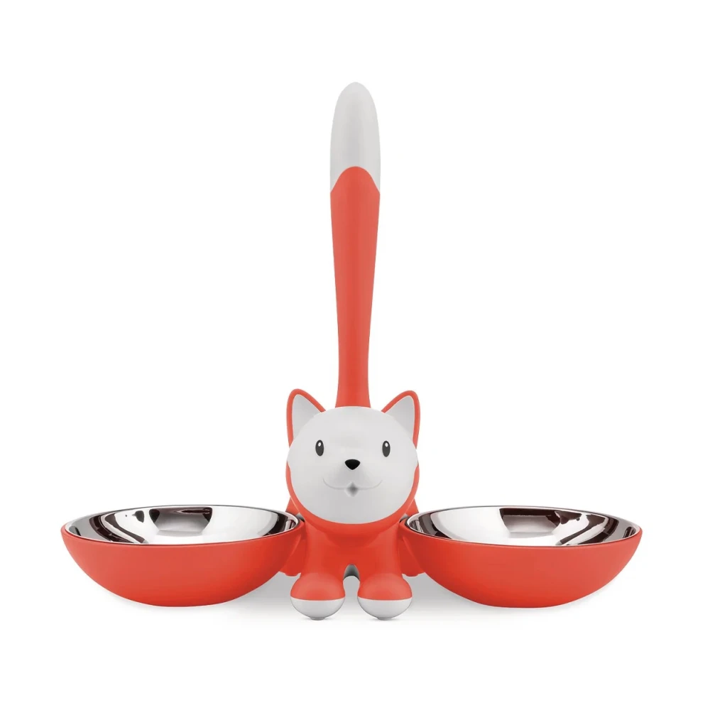 ALESSI Kattskål Röd Orange Stål Red, Unisex