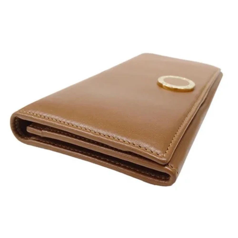 Bvlgari Vintage Pre-owned Leather wallets Brown Dames