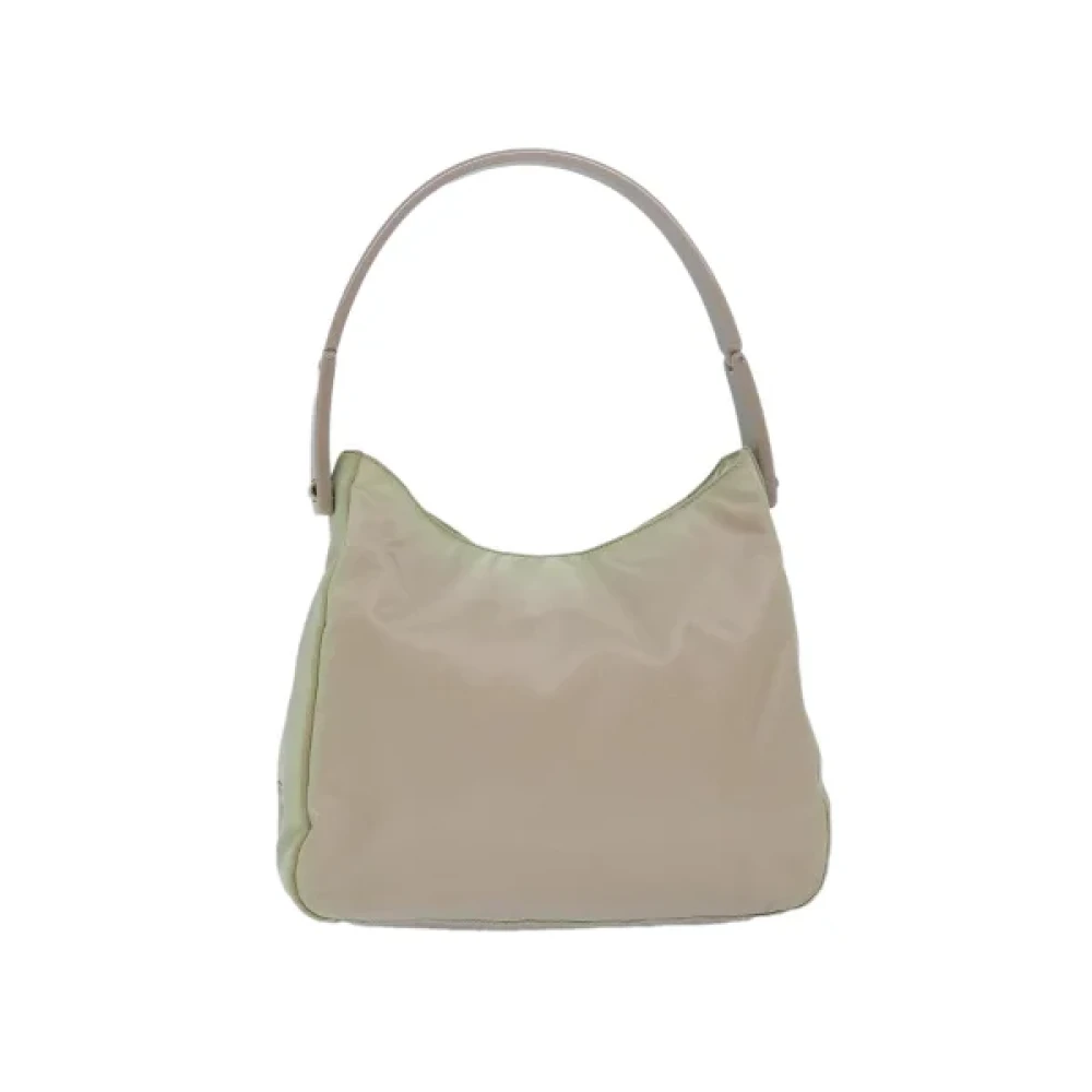 Prada Vintage Pre-owned Nylon prada-bags Beige Dames