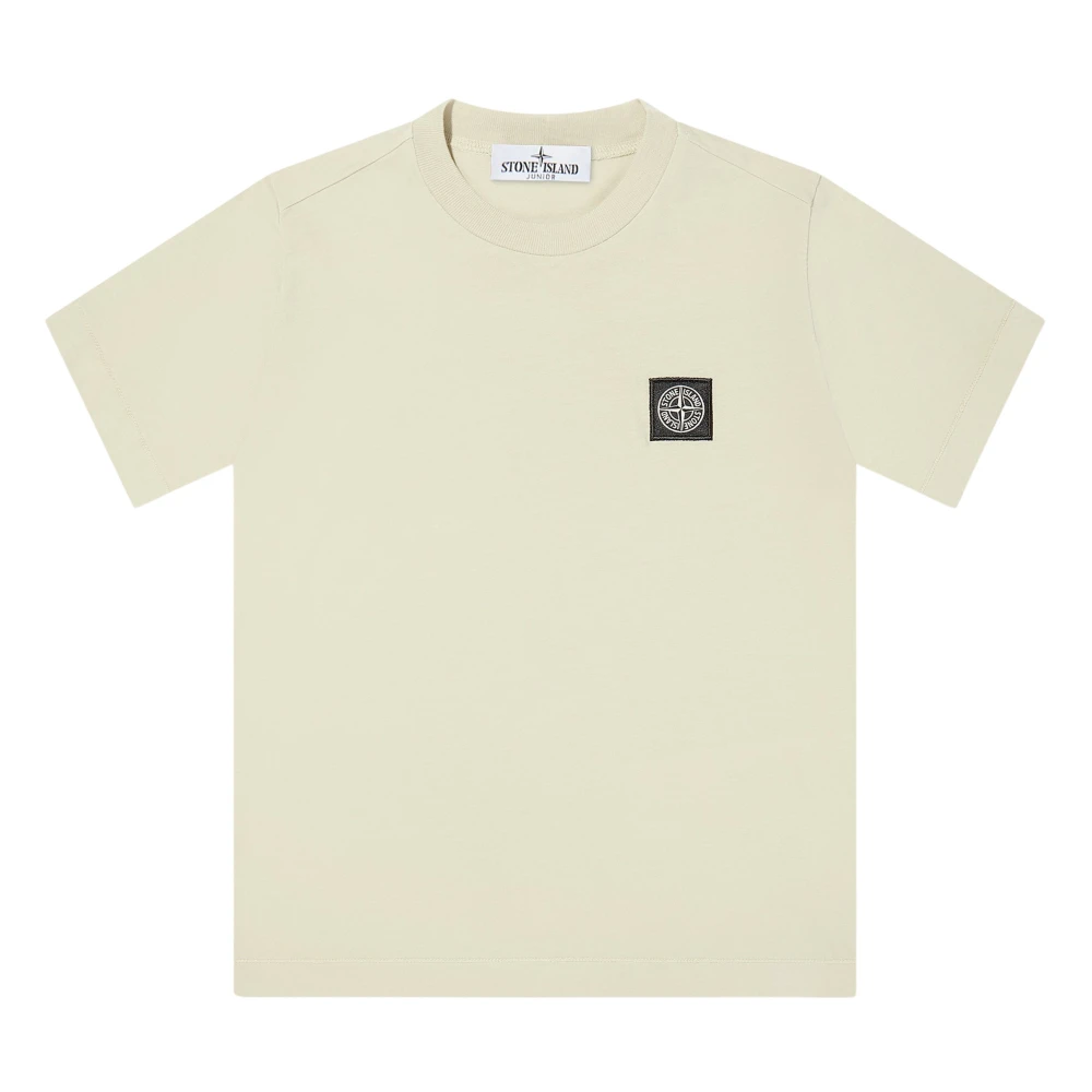 Stone Island Boys Beige Compass Logo T-Shirt Size 3 Y