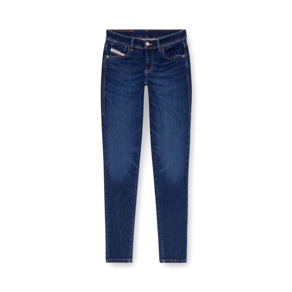 Diesel Super-skinny Regular Waist Dark Blue Jeans Blue Dames