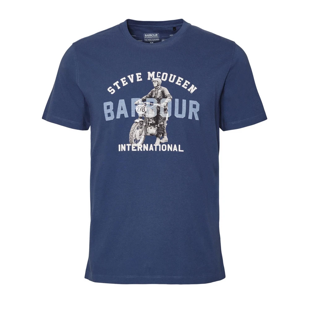 Barbour Speedway T-Shirt Gewassen Kobalt Blue Heren