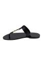 black-metal-monogram-sandals-leather