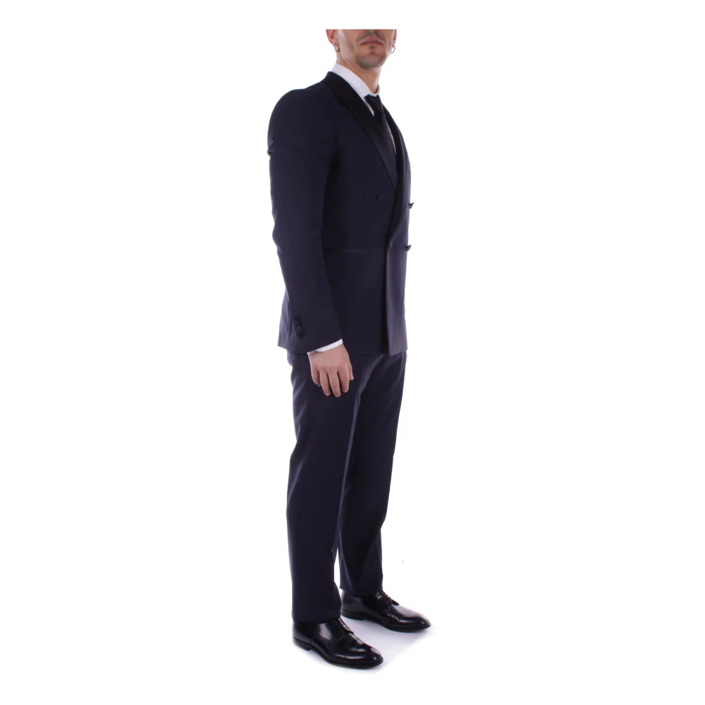 Tagliatore Single Breasted Suits Blue Heren