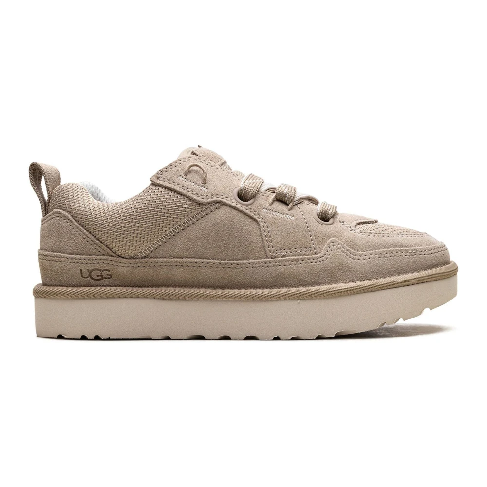 UGG Beige Lowmel Sneakers med Webbing Strap Beige, Dam