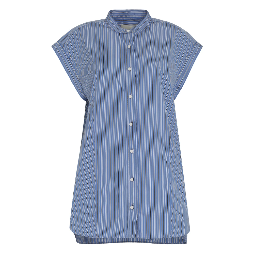 Isabel marant Reggy Gestreept Katoenen Shirt Blue Dames