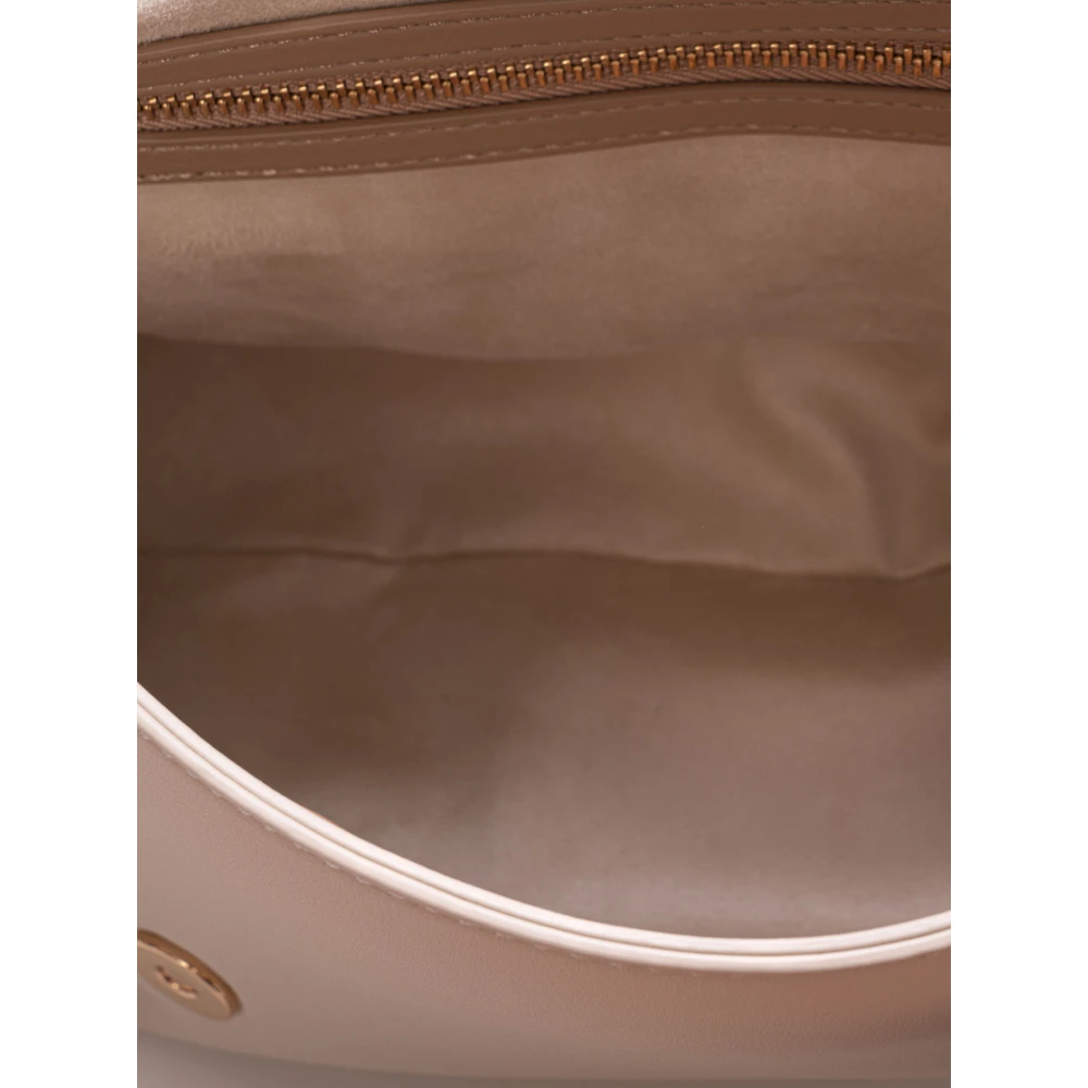 Love Moschino Stijlvolle Handtas met Metalen Logo Detail Beige Dames