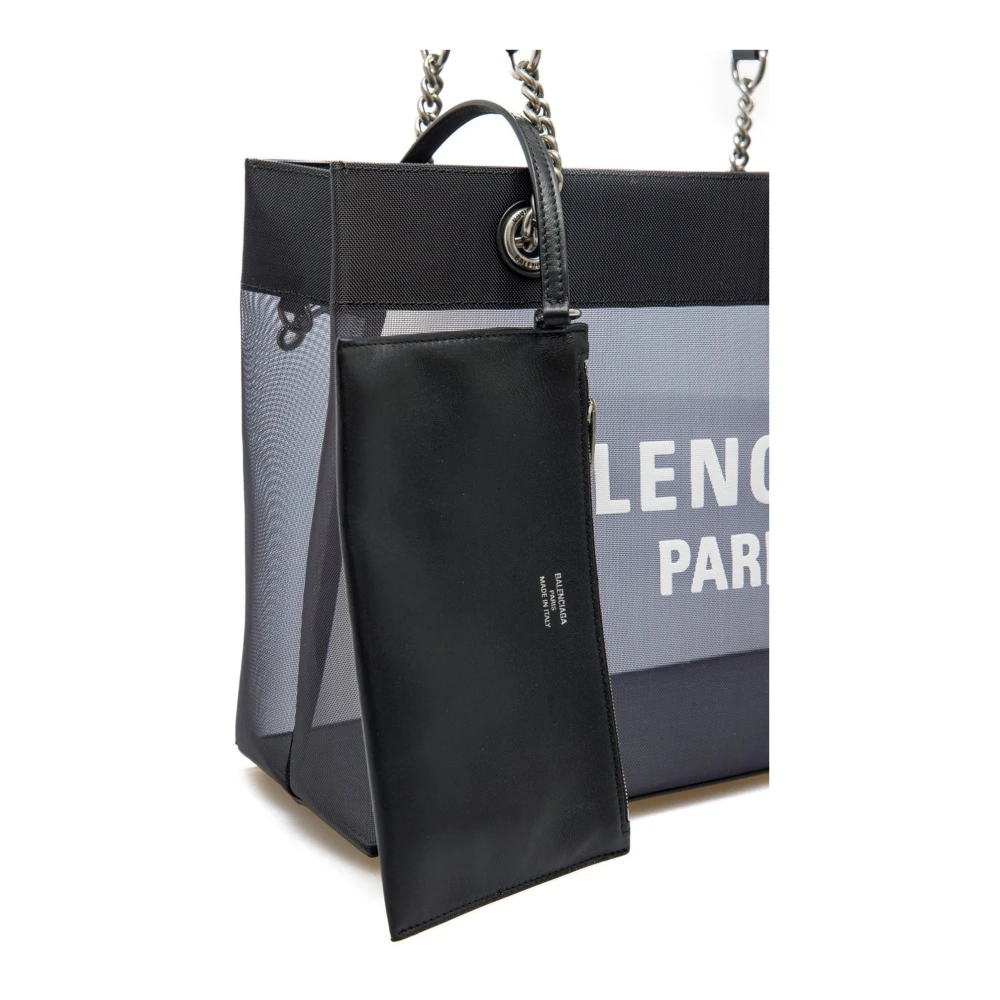 Balenciaga Stijlvolle Shopper Tas met Leren Details Black Dames