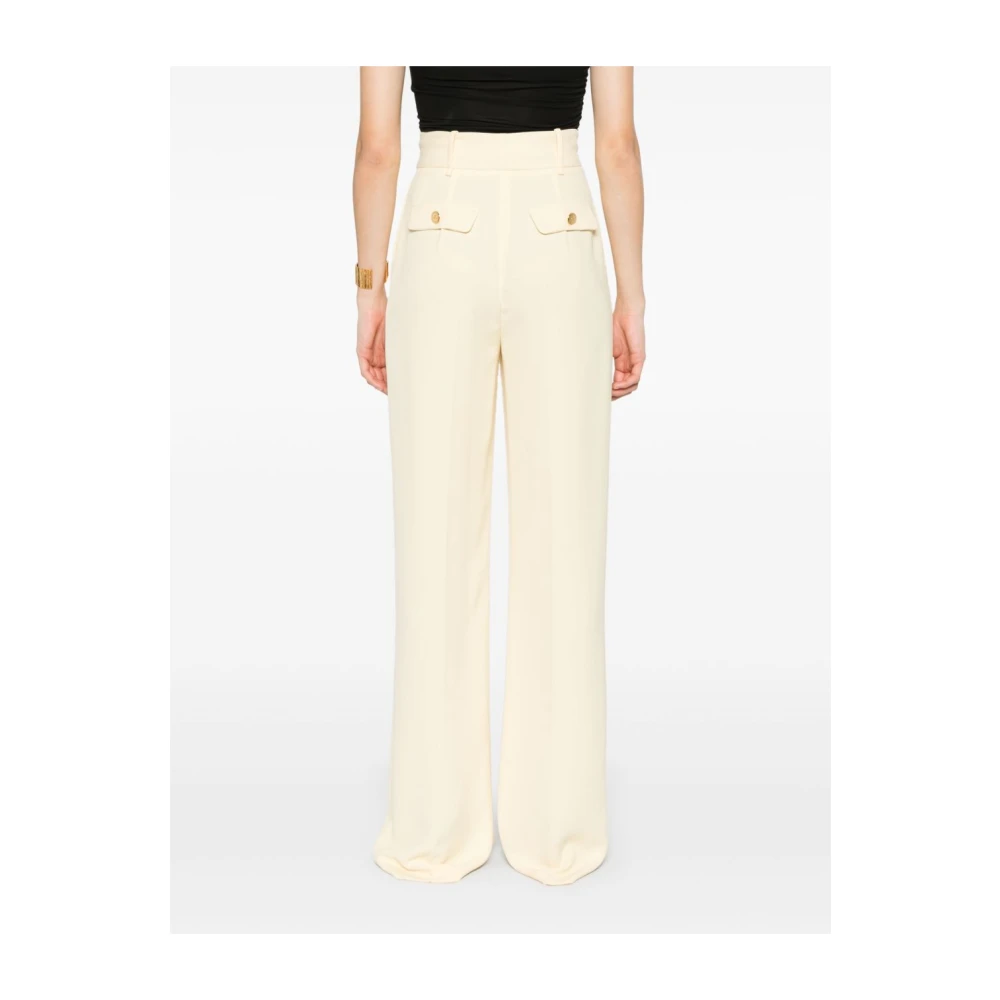 Elisabetta Franchi Gele Broek Elegante Stijl Yellow Dames