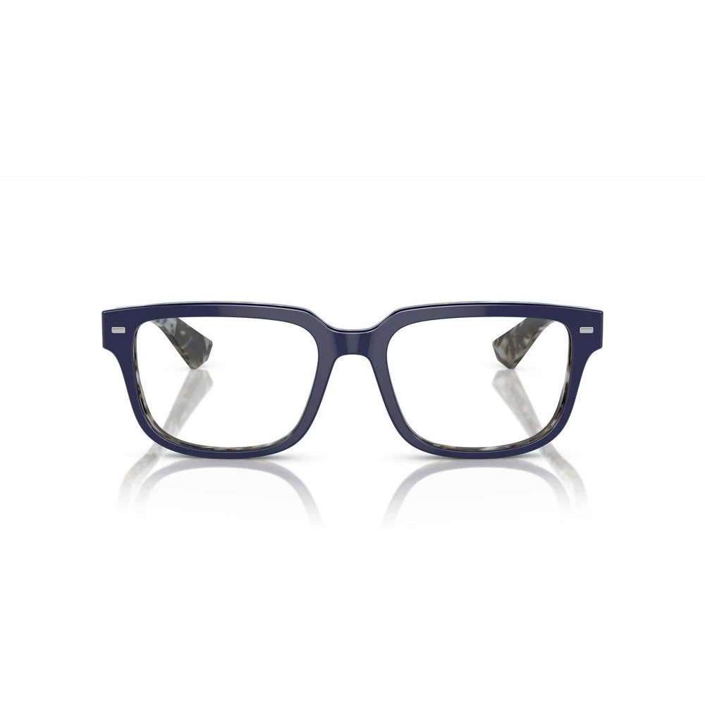 Dolce & Gabbana Geometrische Rechthoekige Blauwe Acetaat Bril Blue Heren