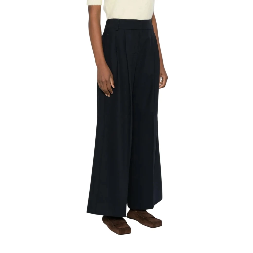 Max Mara Wijde Broek in Nichols Stijl Blue Dames