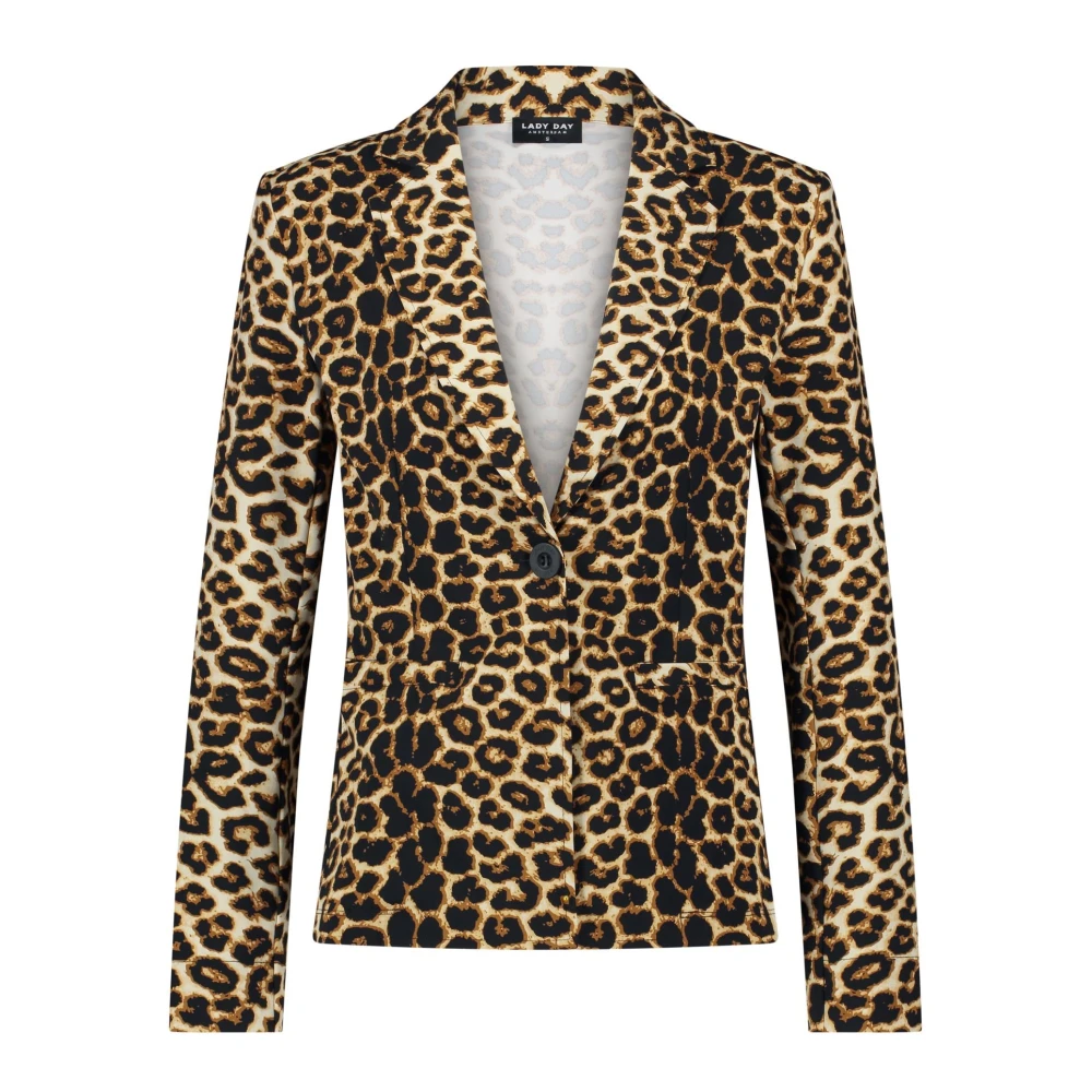 Lady Day Luipaardprint Blazer Brown Dames
