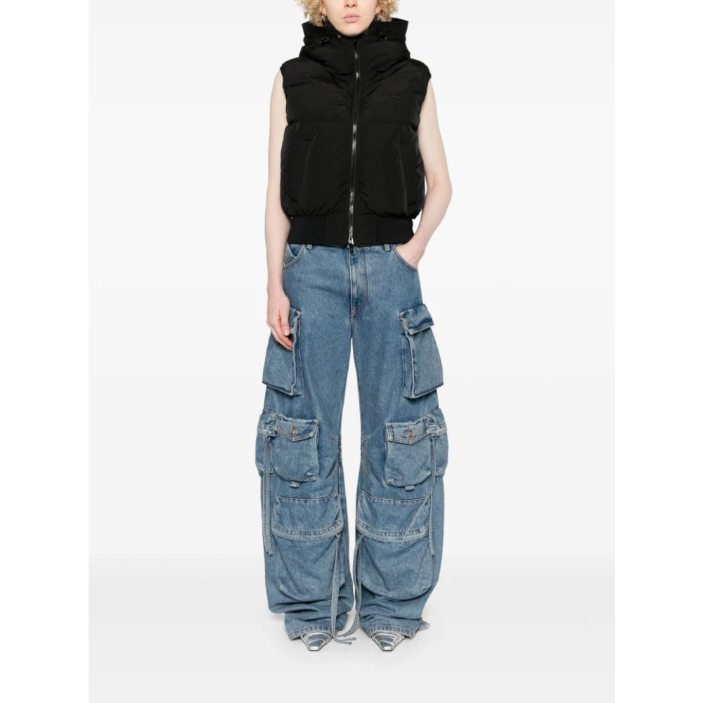 Diesel Gewatteerd donsjack vest Black Dames