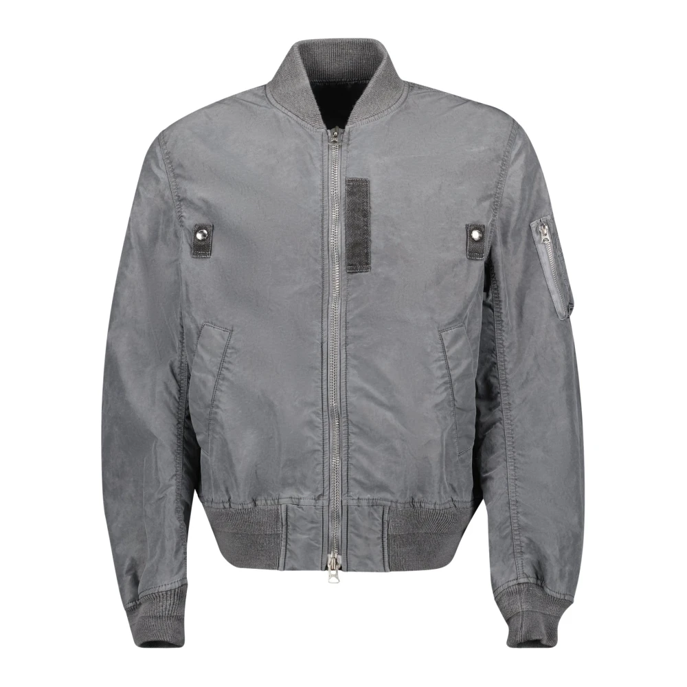 Sacai Grijze Nylon Bomberjack Gray Heren