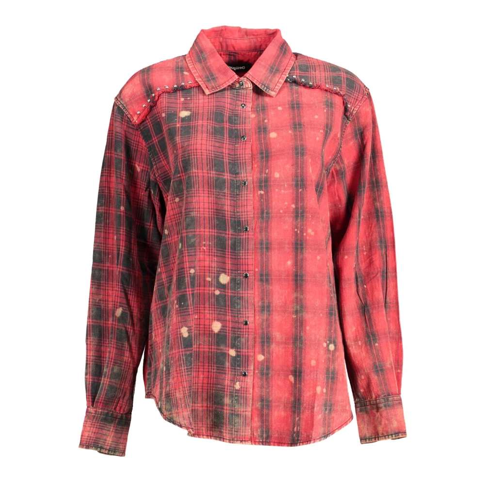 Desigual Women's Red Long Sleeve Shirt Italian Style 2XL