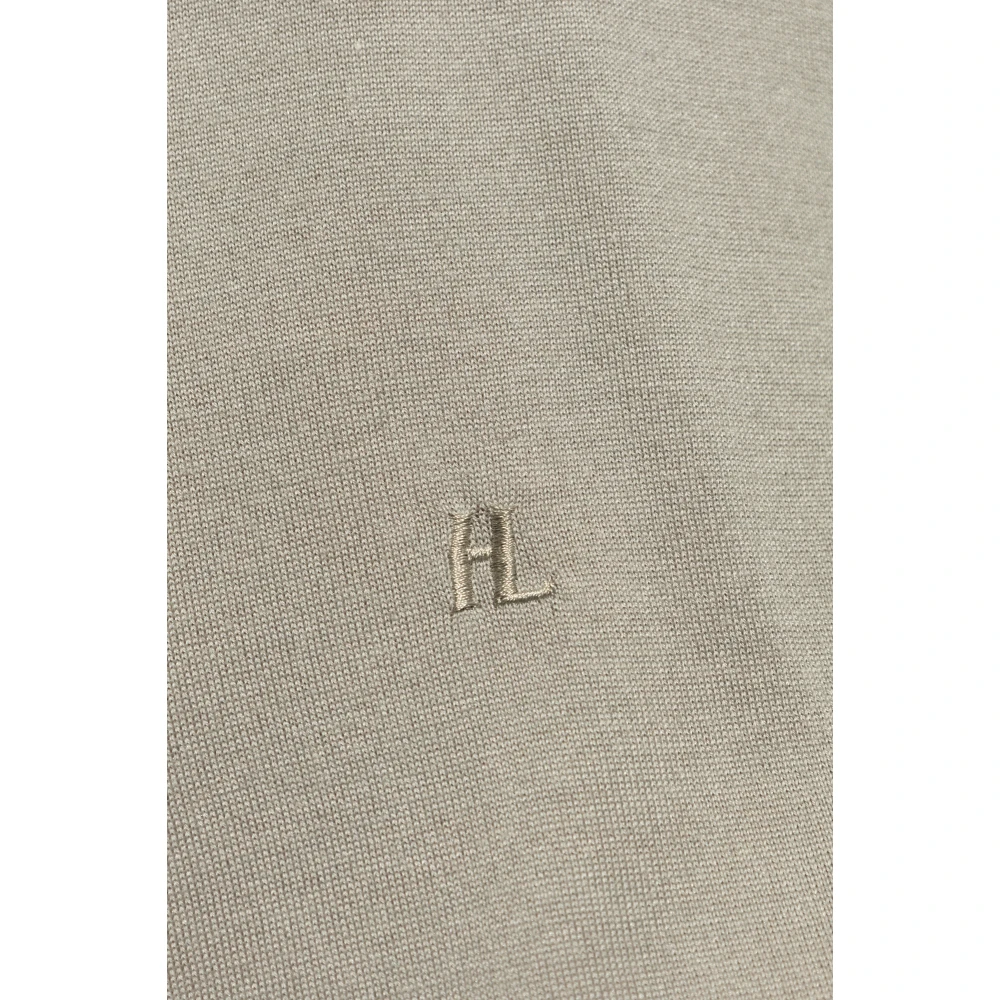 Helmut Lang Polo shirt met logo Gray Heren