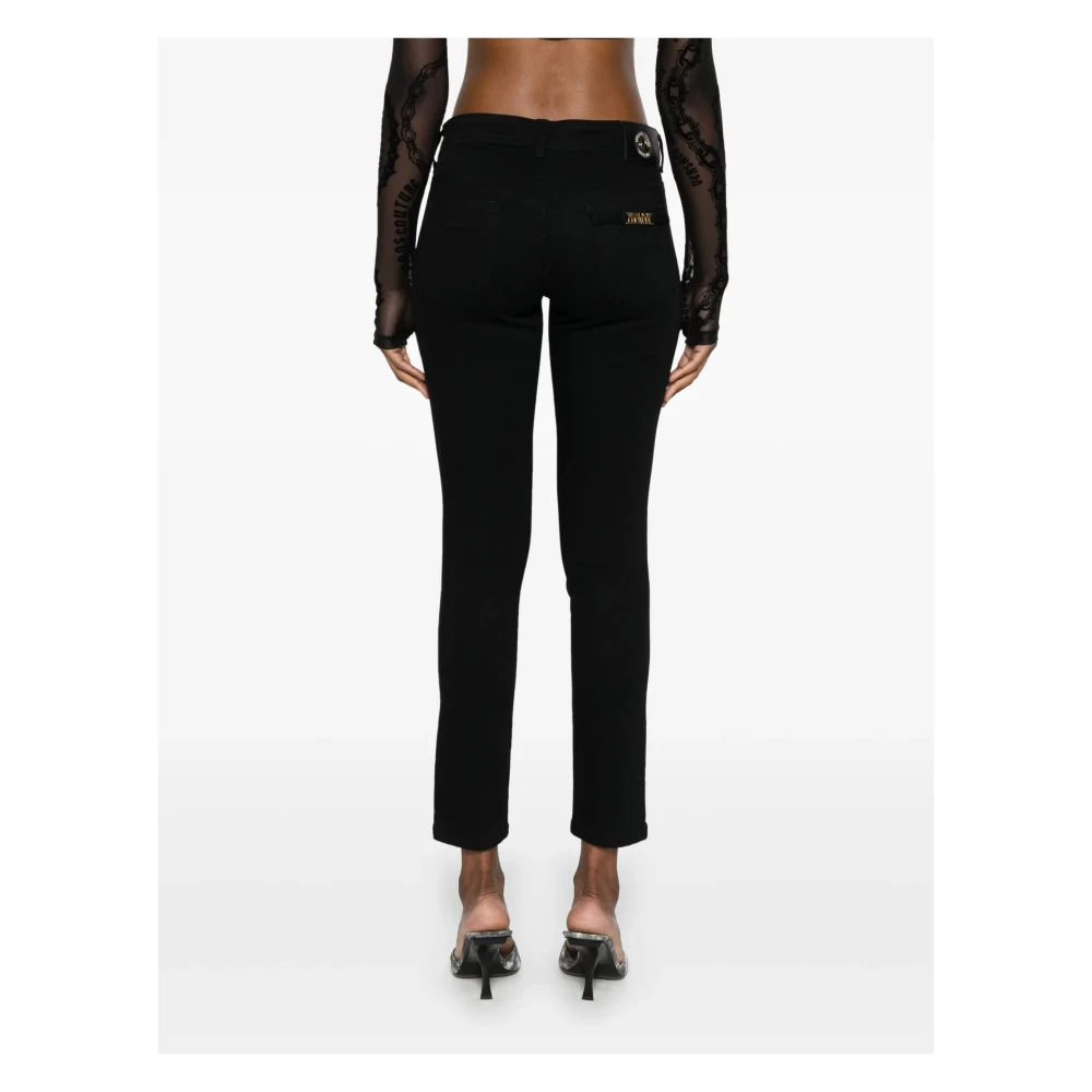 Versace Jeans Couture Zwarte Pantalone Jeans Black Dames