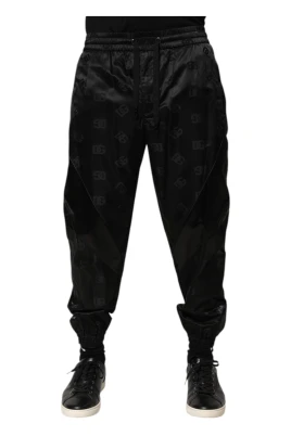 Svart Logo DG Print Jogger Byxor