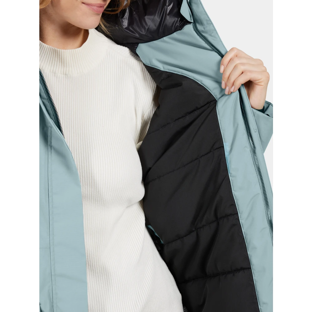 Didriksons Sportieve Parka met Functionele Details Blue Dames