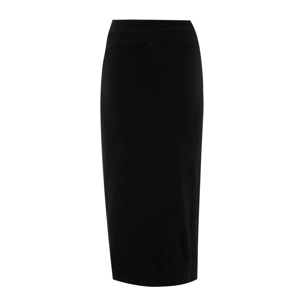 Ermanno Scervino Zachte kokerrok met trekkoord taille Black Dames