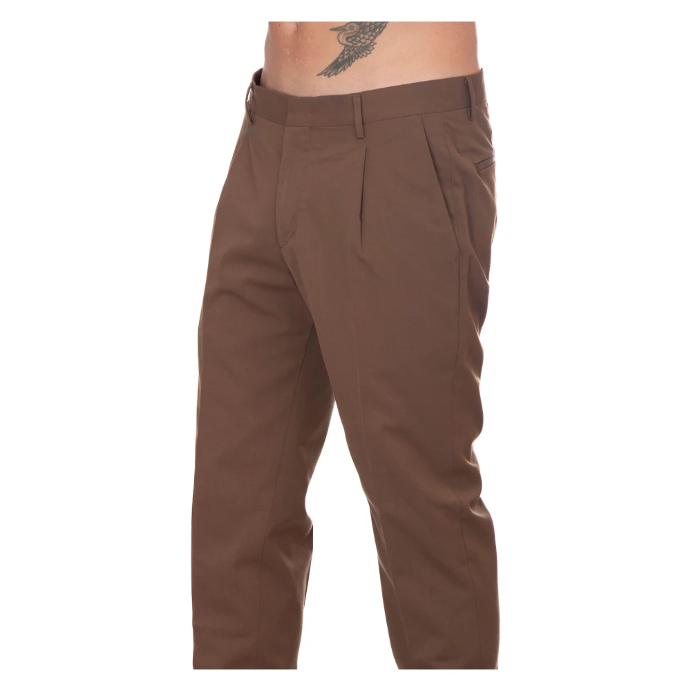 Briglia Geplooide broek in Tiberio-stijl Brown Heren