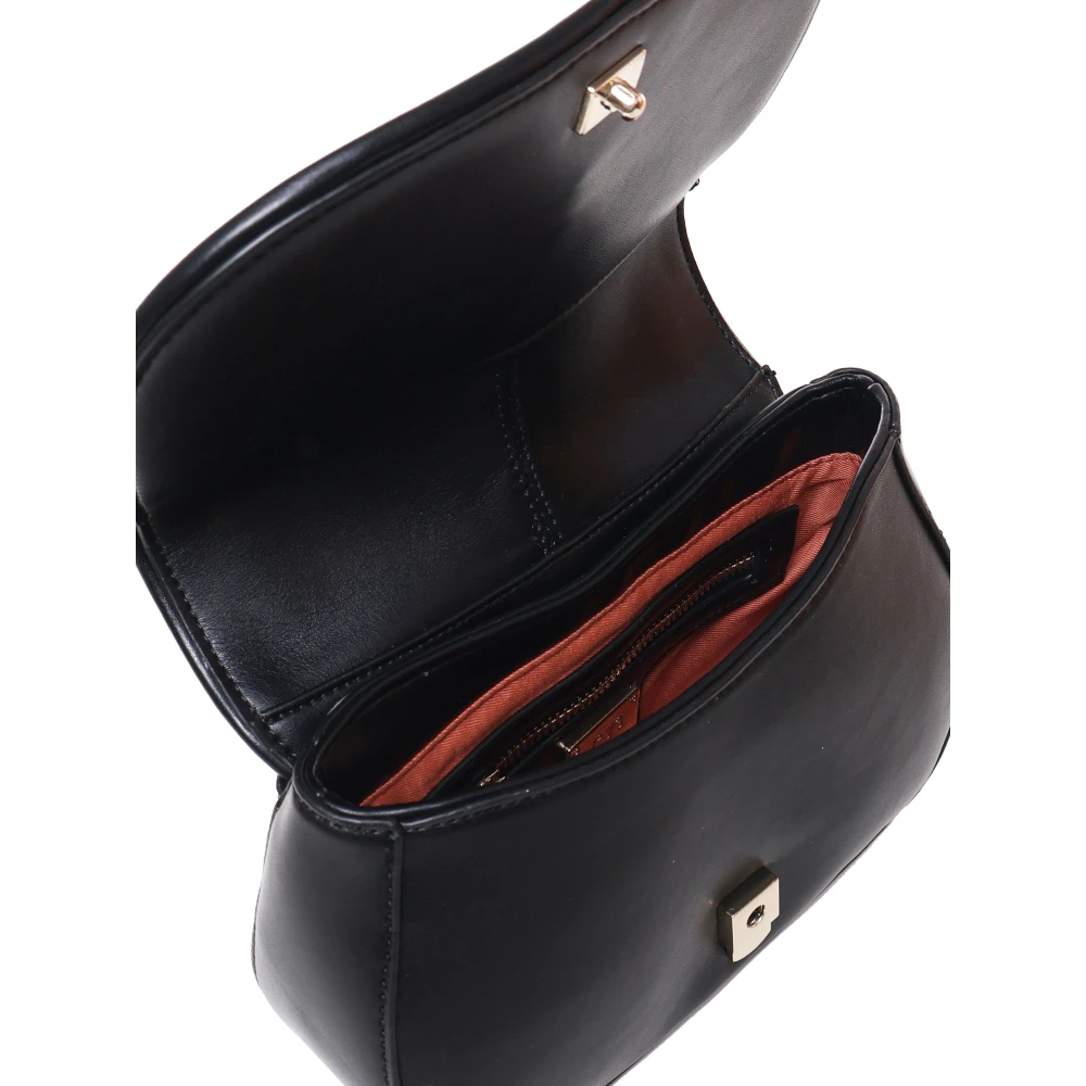 V73 Zwarte Schoudertas met Hangslot Black Dames