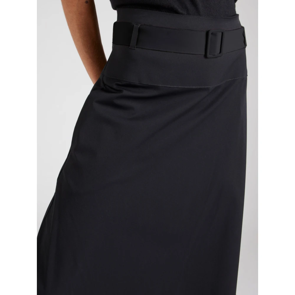 Max Mara Zwarte Easywear Rok Pontiac Black Dames