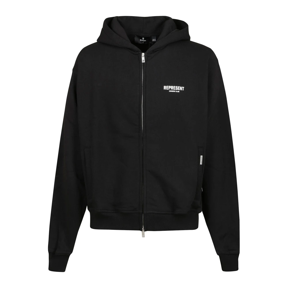 Represent Club Zip Hoodie Black Heren