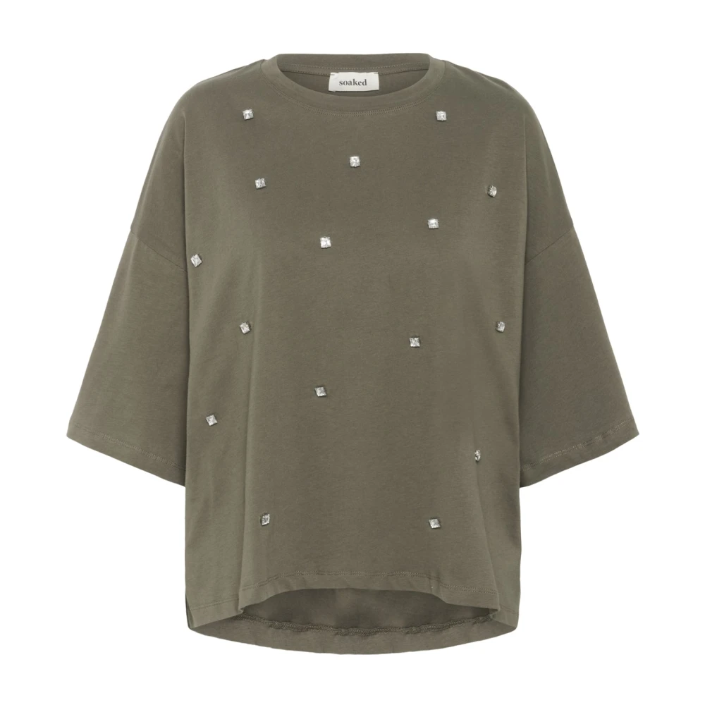 Soaked In Luxury Women's Green Simili Tee Tarmac Top - T-Shirts - Xs - Tops
