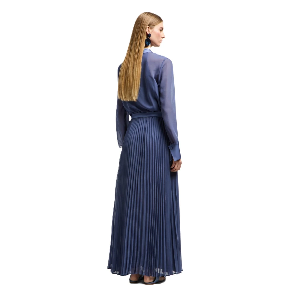 Emporio Armani Polyester Jurken Blue Dames