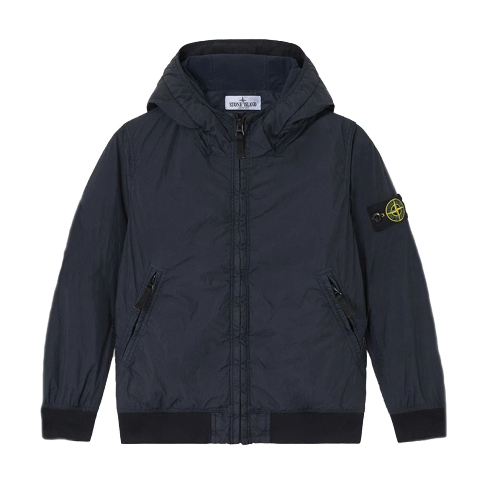 Stone Island Boys Blue Light Jackets, 10 Y, Nylon Jacket