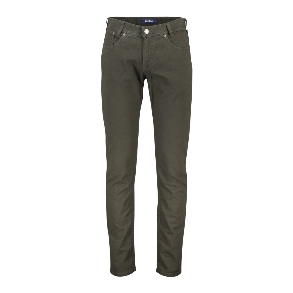 Gardeur Groen Geruite Denim Jeans Green Heren