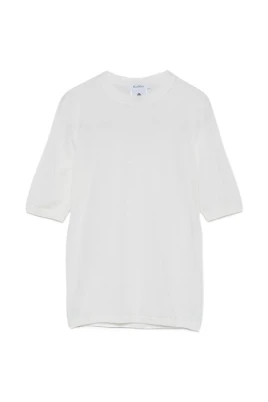 Vit Ull Sweatshirt Elegant Bekväm Stil