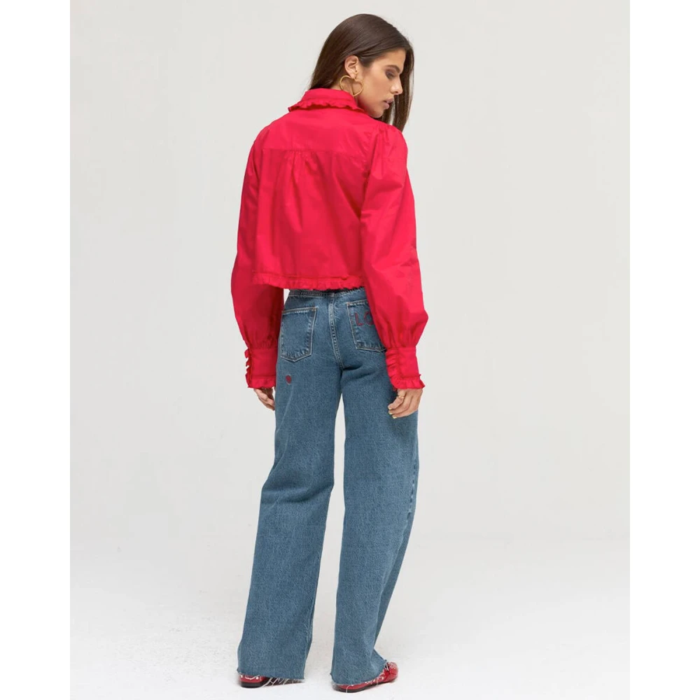 Harper & Yve Ellie Lange Mouw Blouse Red Dames
