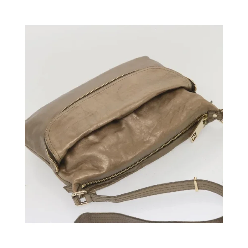 Fendi Vintage Pre-owned Leather fendi-bags Gray Dames